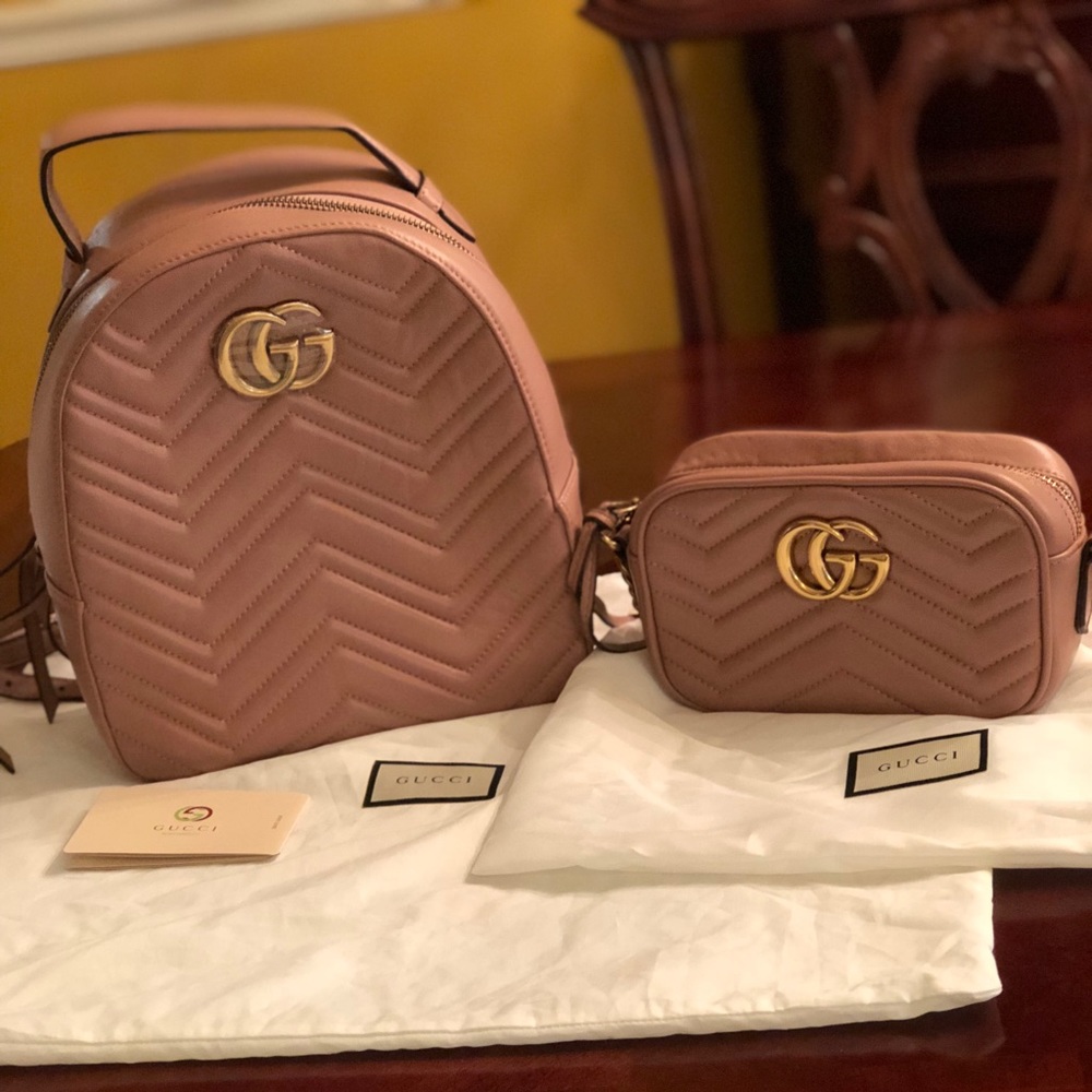 GG backpack and crossbody bag set